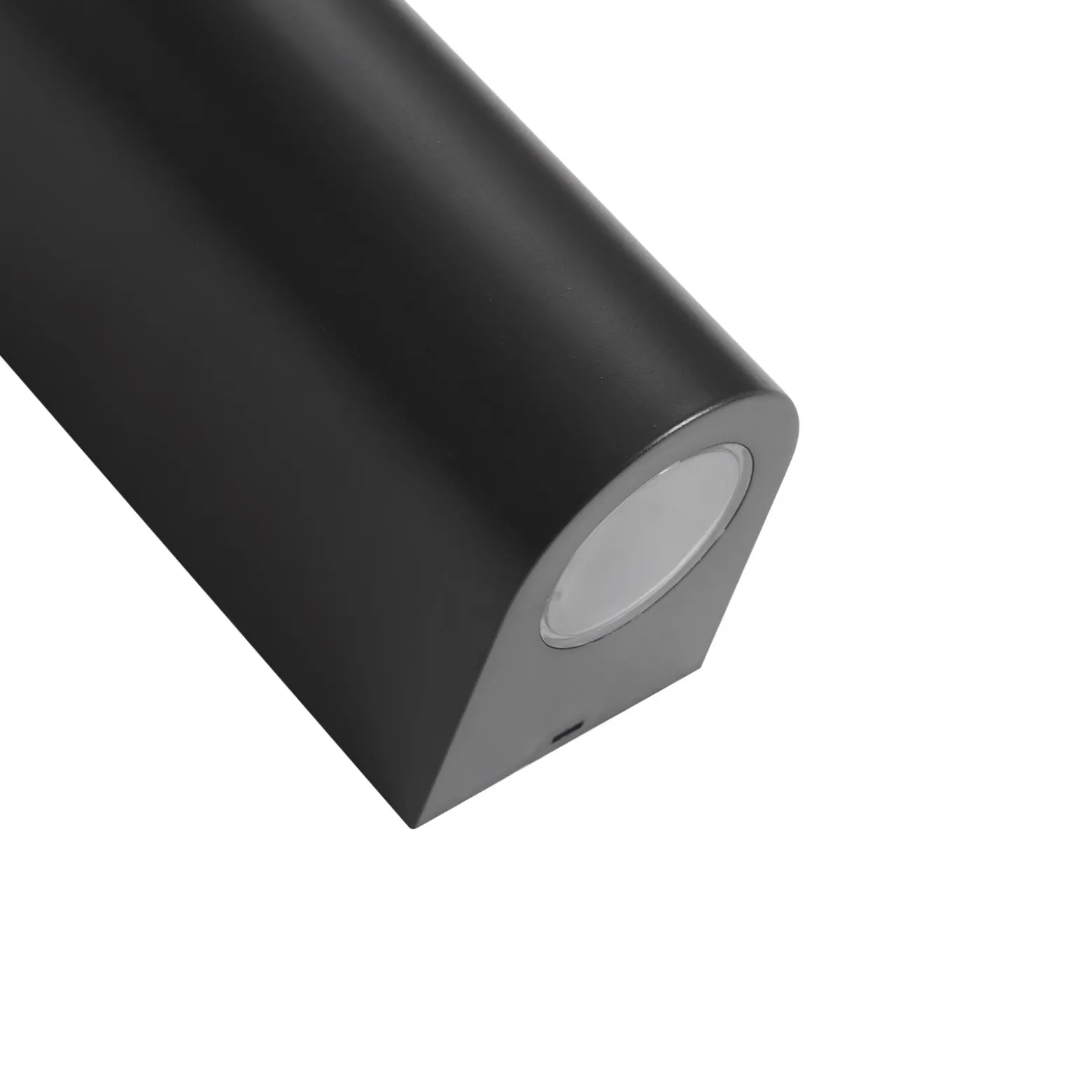 Prios aplique exterior Irfan redondo negro 15,5 cm