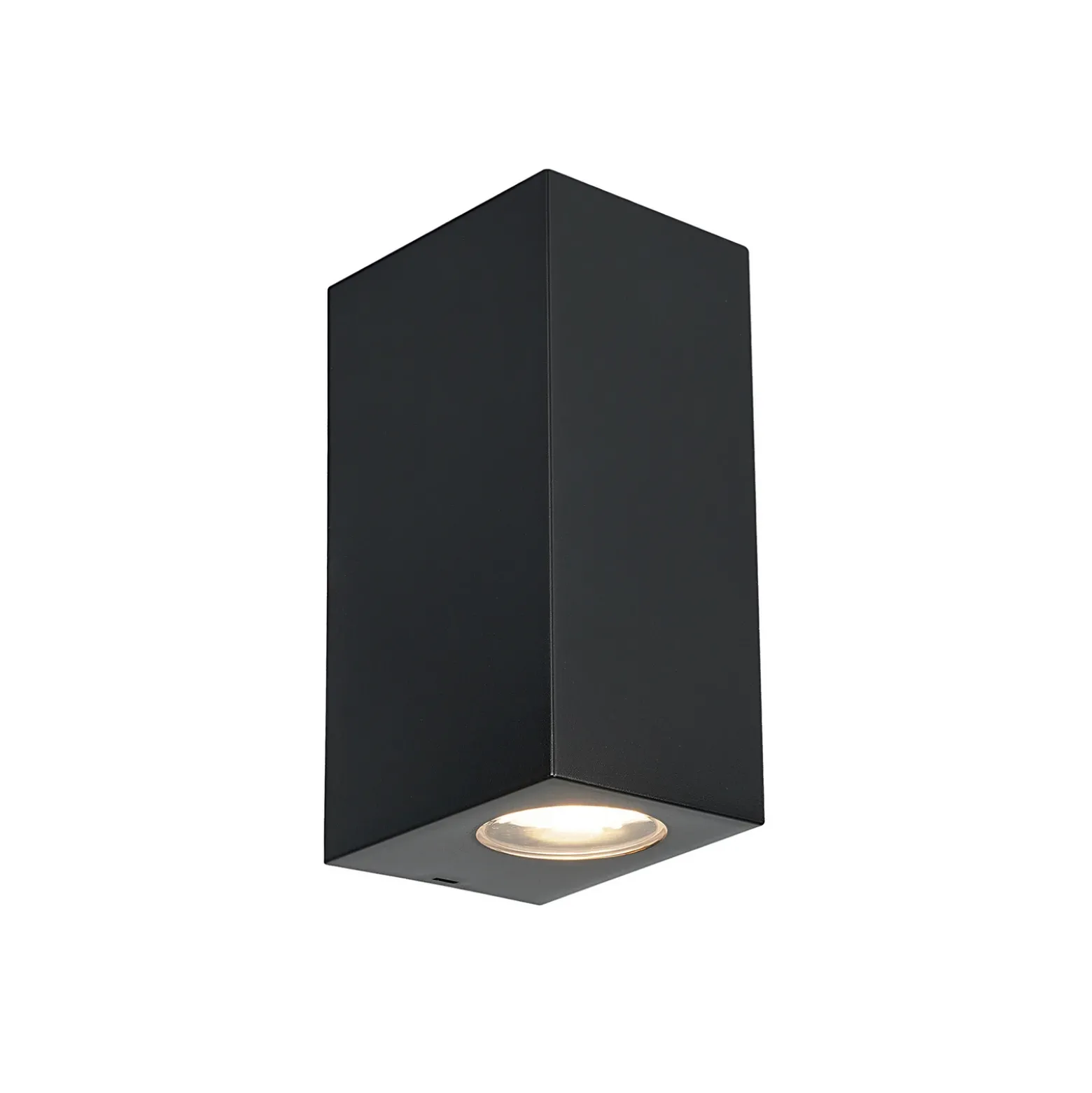 Prios aplique exterior Irfan angular negro 10 cm