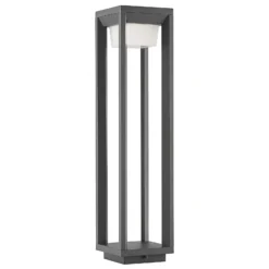 Prios, bolardo luminoso LED, 60 cm, antracita, metal, IP54