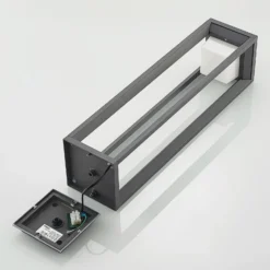 Prios, bolardo luminoso LED, 60 cm, antracita, metal, IP54