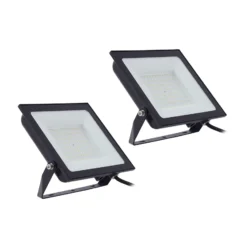 Prios foco exterior LED Maikel, 100 W, metal, juego de 2