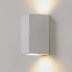 Prios Irfan aplique de exterior angular blanco 15,5 cm