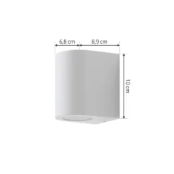 Prios Irfan aplique de exterior redondo blanco 10 cm