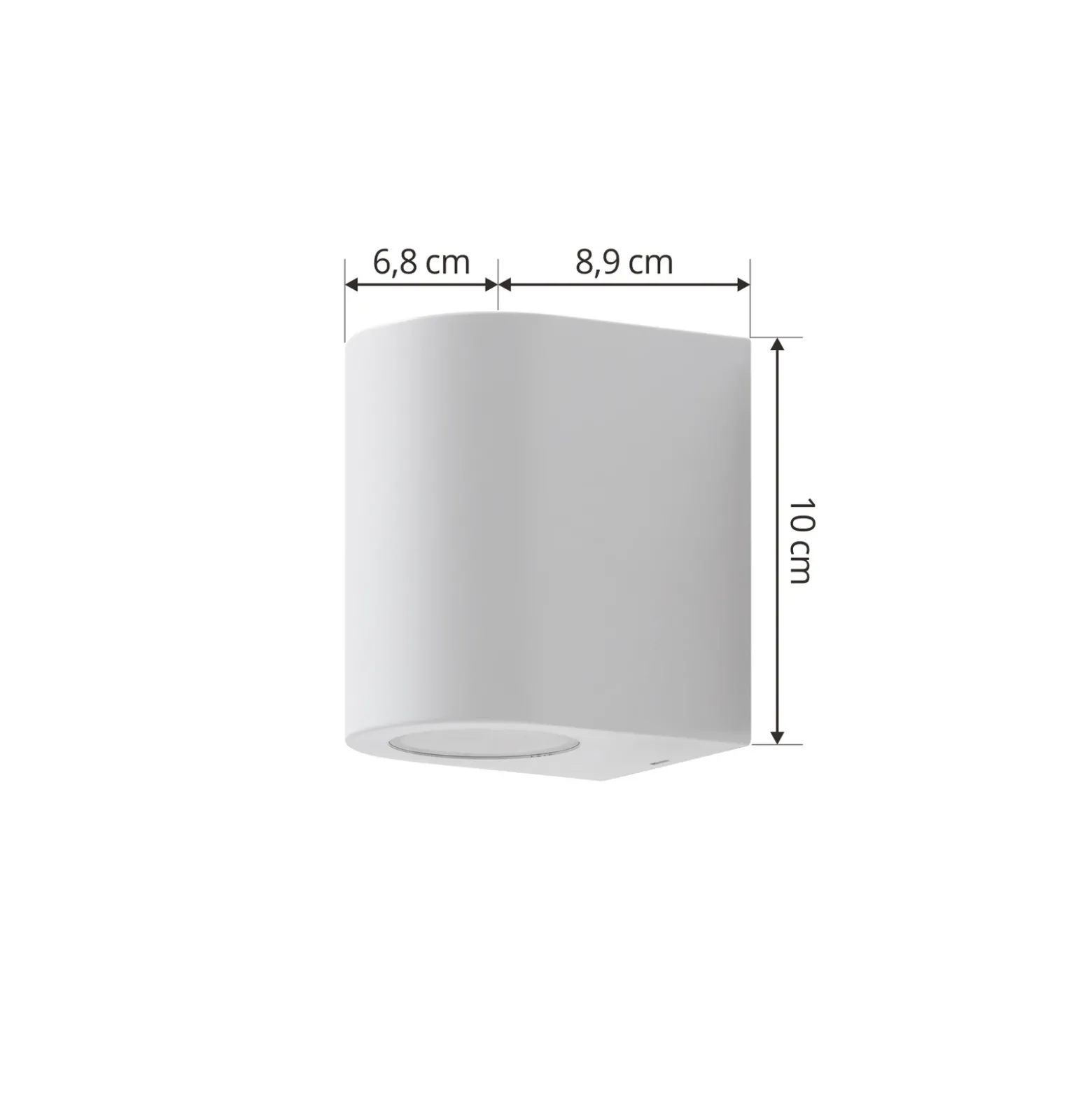 Prios Irfan aplique de exterior redondo blanco 10 cm