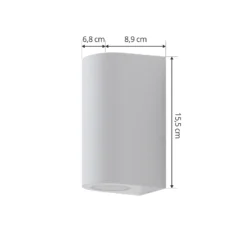 Prios Irfan aplique de exterior redondo blanco 15,5 cm