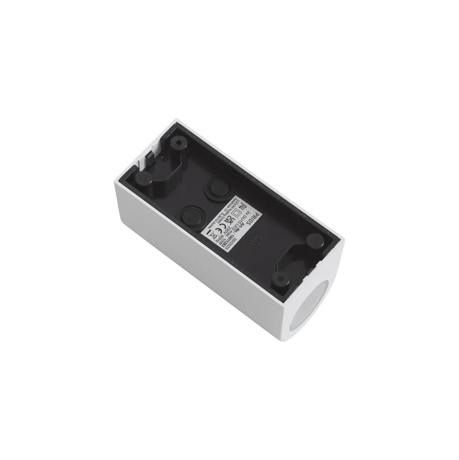 Prios Irfan aplique de exterior redondo blanco 15,5 cm