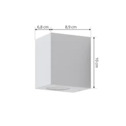 Prios Irfan aplique de exterior angular blanco 10 cm