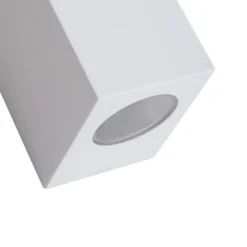 Prios Irfan aplique de exterior angular blanco 10 cm