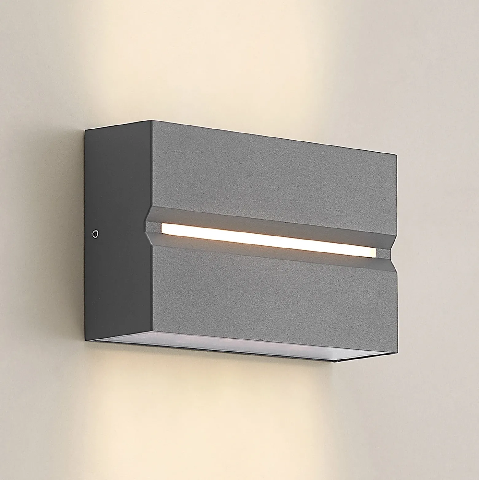 Prios Itarion Aplique para exterior LED, pantalla transparente