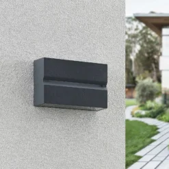 Prios Itarion Aplique para exterior LED, pantalla transparente
