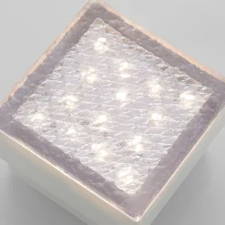 Prios Lámpara de suelo LED empotrable Ewgenie, 10 cm, transparente