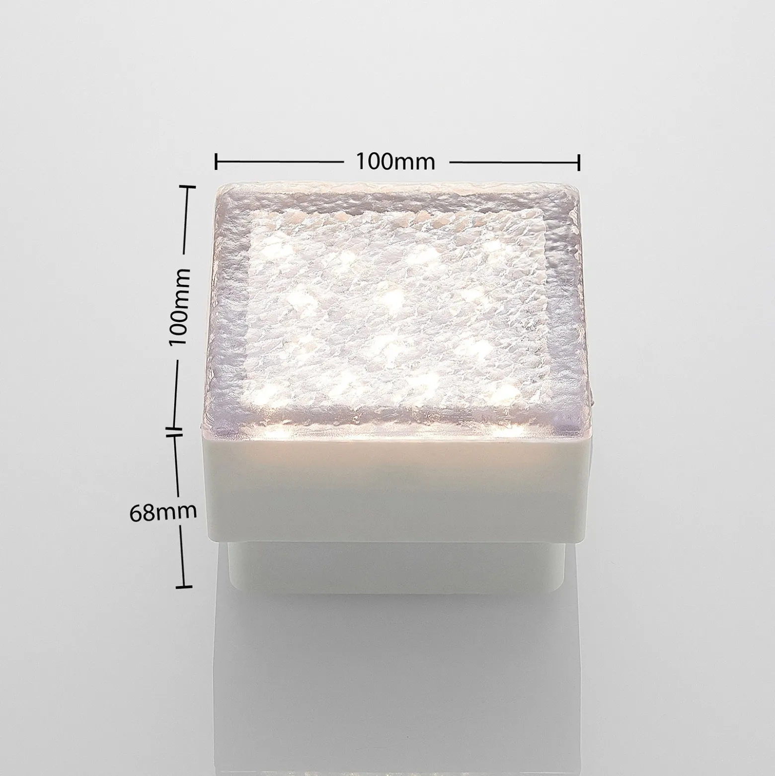 Prios Lámpara de suelo LED empotrable Ewgenie, 10 cm, transparente