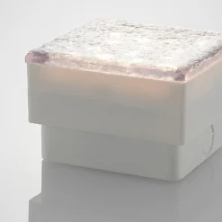 Prios Lámpara de suelo LED empotrable Ewgenie, 10 cm, transparente
