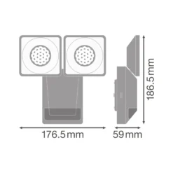 Proyector LED con sensor para exteriores ENDURA PRO de OSRAM, gris, IP55