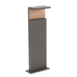 Ruka bolardo luminoso LED con Element de madera, 60 cm