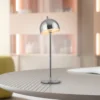 SCHÖNER WOHNEN Lámpara de mesa LED recargable Bellies, cromada, IP54