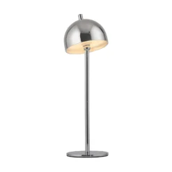 SCHÖNER WOHNEN Lámpara de mesa LED recargable Bellies, cromada, IP54