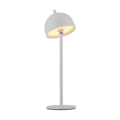 SCHÖNER WOHNEN Lámpara de mesa LED recargable Bellies, blanca, IP54