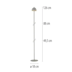 Schöner Wohnen Lámpara de pie LED recargable Bellis, Despertar primaveral
