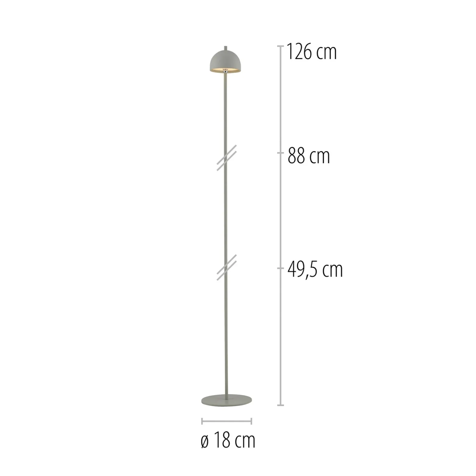Schöner Wohnen Lámpara de pie LED recargable Bellis, Despertar primaveral