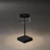 Scilla lámpara de mesa LED con USB, negro