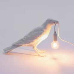 SELETTI Bird Lamp Lámpara decorativa LED, espera, blanco
