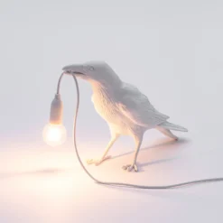 SELETTI Bird Lamp Lámpara decorativa LED, espera, blanco