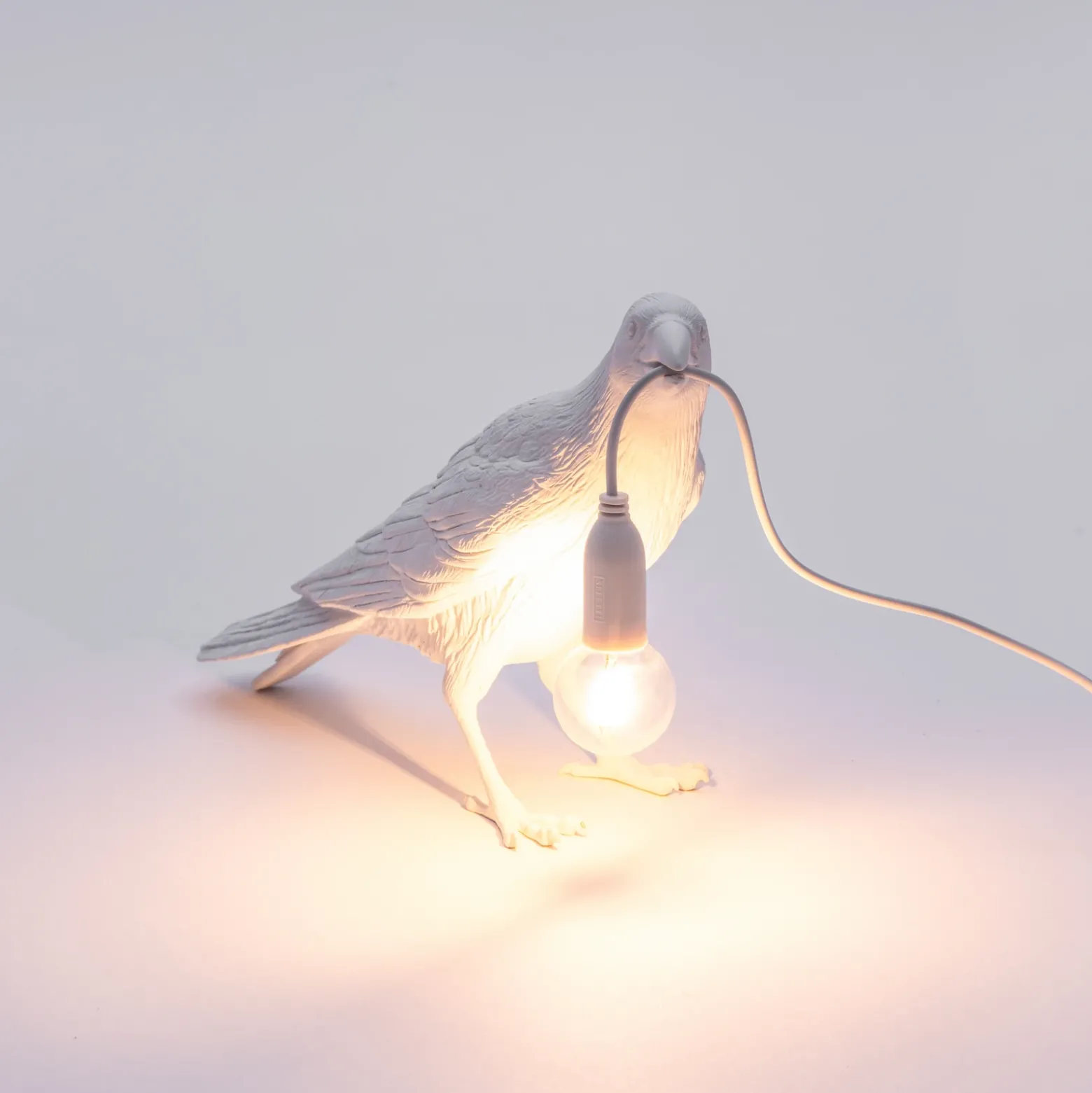 SELETTI Bird Lamp Lámpara decorativa LED, espera, blanco