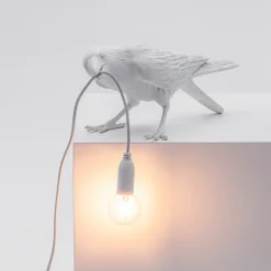 SELETTI Bird Lamp Lámpara decorativa LED, jugando, blanca