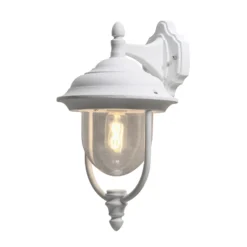 Sencillo aplique pared ext. PARMA colgante, blanco