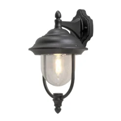 Sencillo aplique pared ext. PARMA colgante, negro