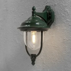 Sencillo aplique pared ext. PARMA colgante, verde