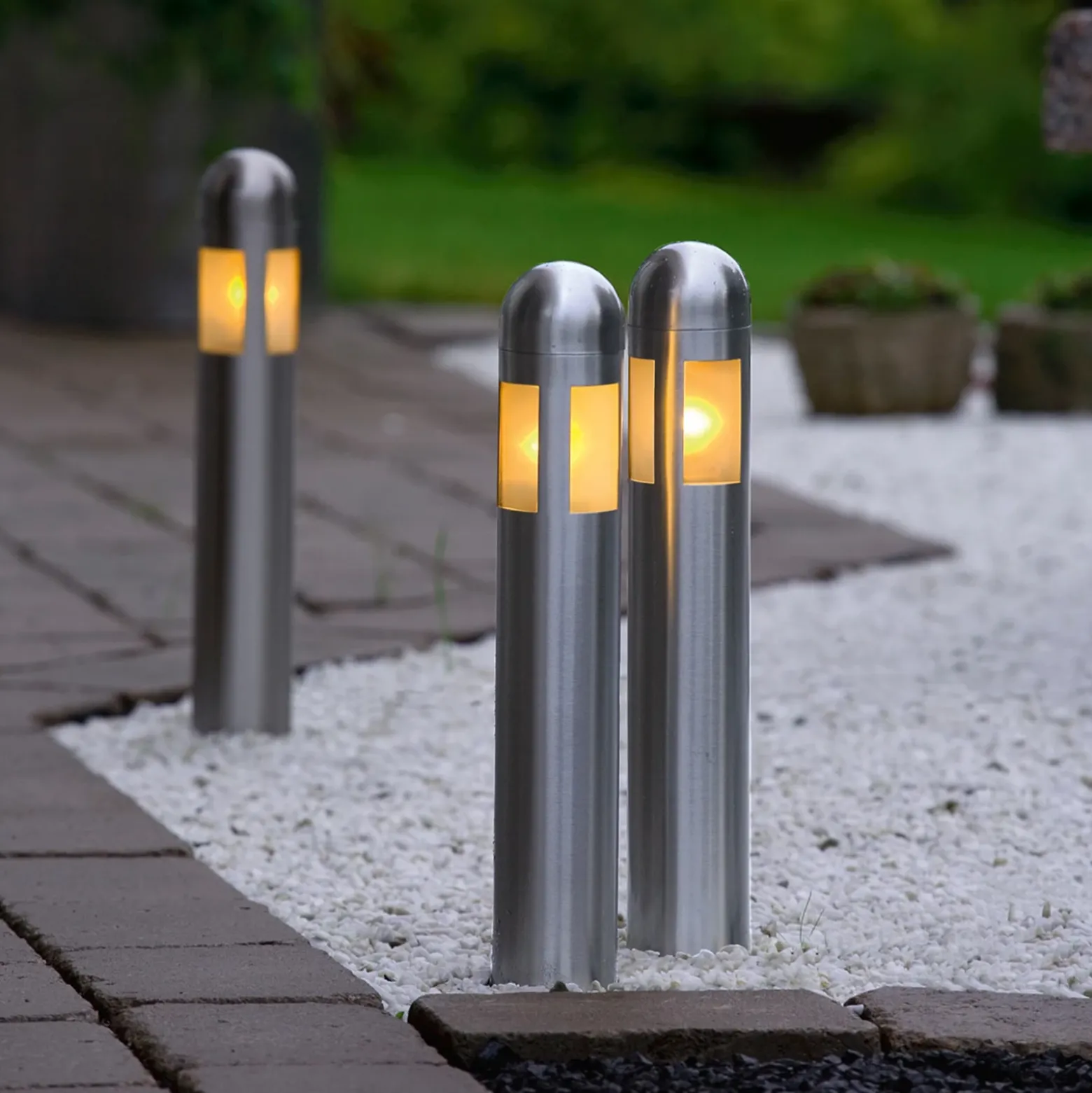 Set de 3 sobremuros LED Amalfi con estaca