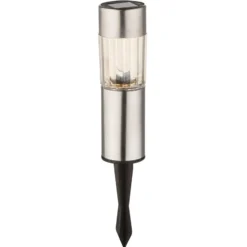 Set 4 ud: lámpara decorativa solar LED Aro, estaca