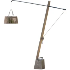 Skaal Lámpara de pie LED con base de piedra de lava