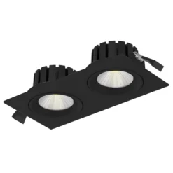 SLC DL04 Square X2 empotrada LED 2700K negro
