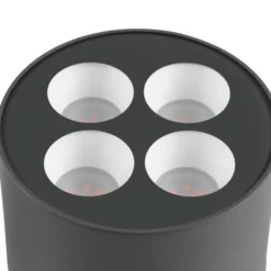 SLV Bolardo luminoso LED R-Cube 70, antracita, aluminio, altura 70 cm