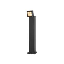 SLV Bolardo luminoso LED S-Cube 75, antracita, aluminio, altura 75 cm