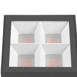 SLV Bolardo luminoso LED S-Cube 75, antracita, aluminio, altura 75 cm