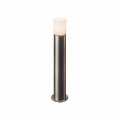 SLV Bolardo luminoso Roxy acrílico, altura 90 cm, gris, acero inoxidable