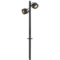 SLV Bolardo luminoso Sitra, 2 luces, antracita, aluminio, GX53, IP44