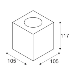SLV Concreto foco suelo IP65 GU10 enchufe angular
