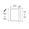 SLV Concreto lámpara de pared LED empotrable IP65, ancha