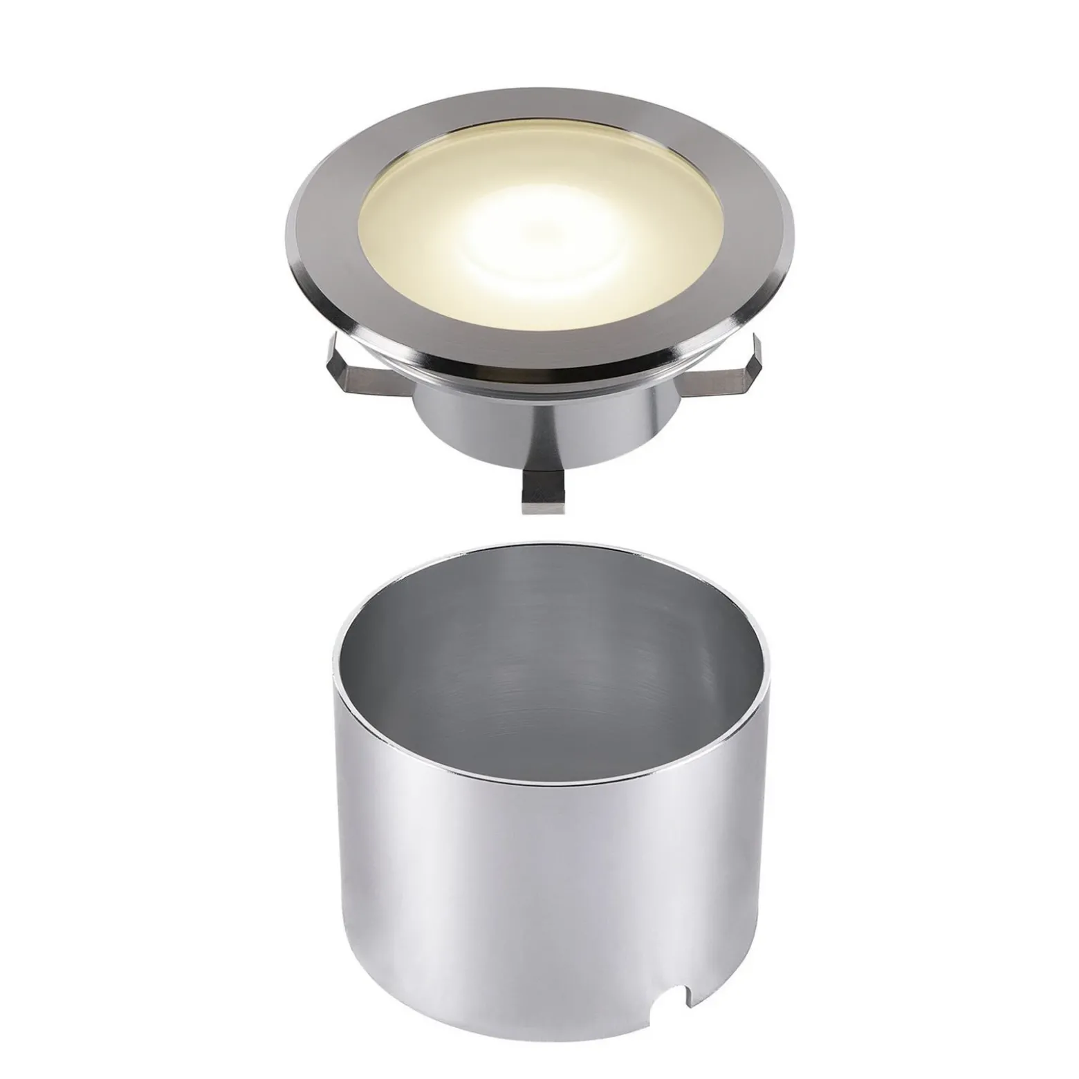 SLV Dasar Flat 120 Lámpara de suelo empotrable LED, 3.000 K