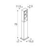 SLV Eskina Frame 75 bolardo luminoso LED, antracita, aluminio, IP65, CCT