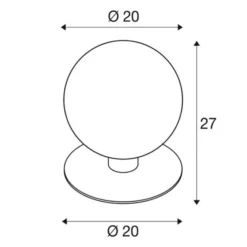 SLV Gloo Pure 27 Baliza, altura 27 cm