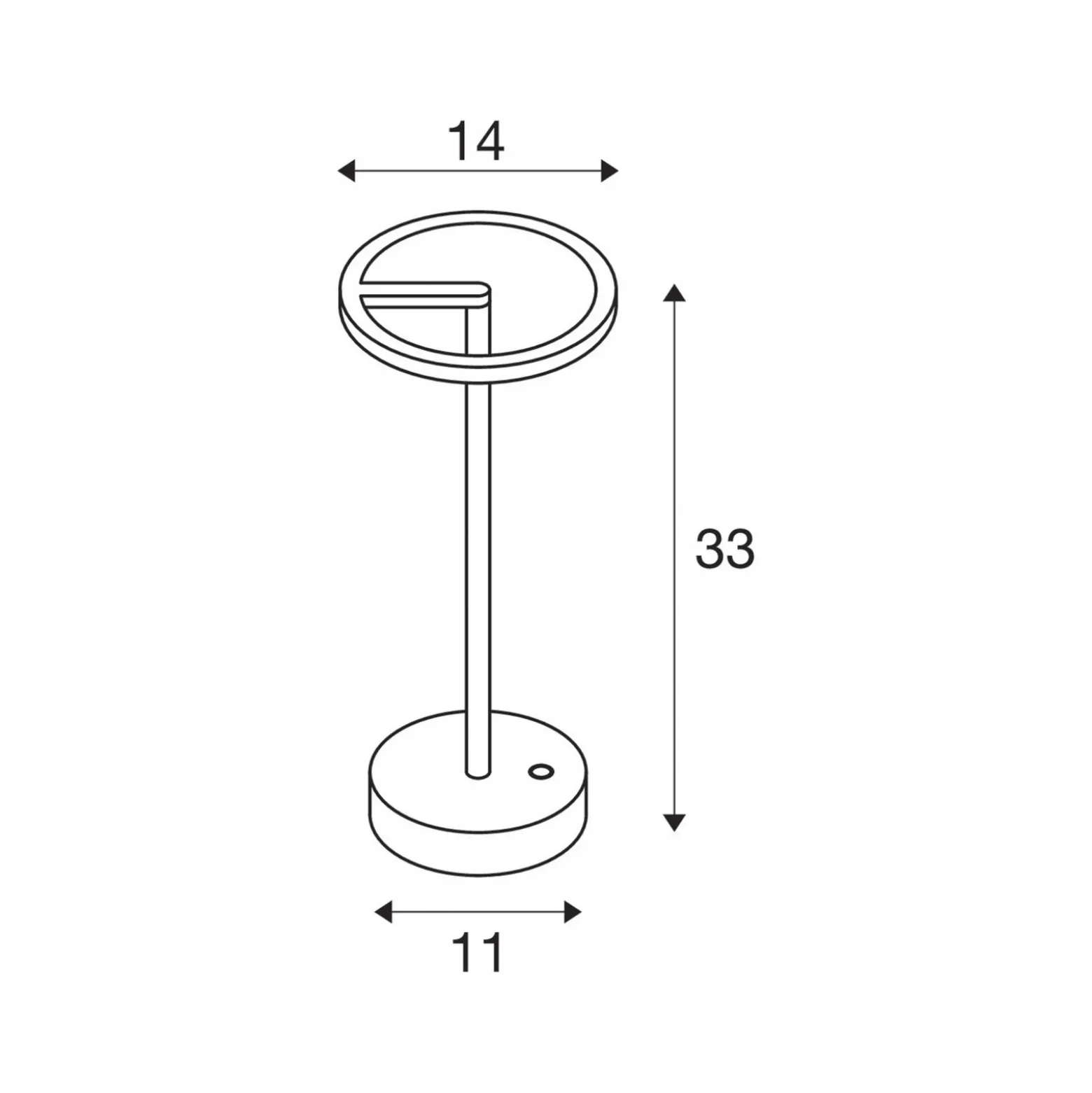 SLV Lámpara LED recargable Vinolina One, óxido, 2.700 K, altura 33 cm