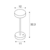 SLV Lámpara LED recargable Vinolina, óxido, CCT, aluminio, altura 32,3 cm