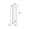 SLV Quad Pole Bolardo luminoso LED, antracita, aluminio, altura 90 cm