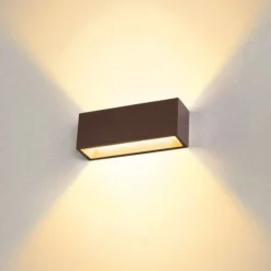 SLV Sitra Aplique de exterior LED Up/Down 30cm óxido